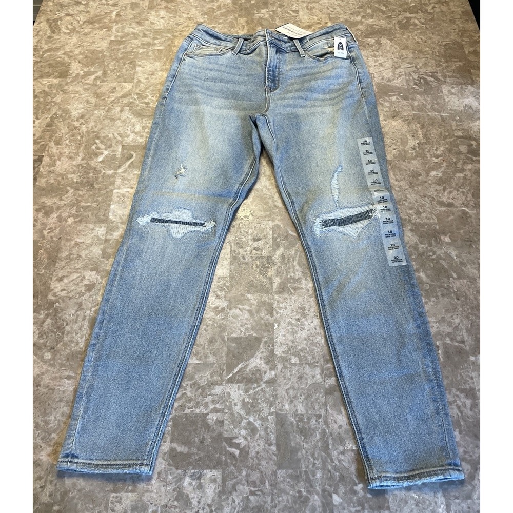 Old Navy Rockstar Super Skinny High Rise Light Wash Denim Jeans Size 10 Regular